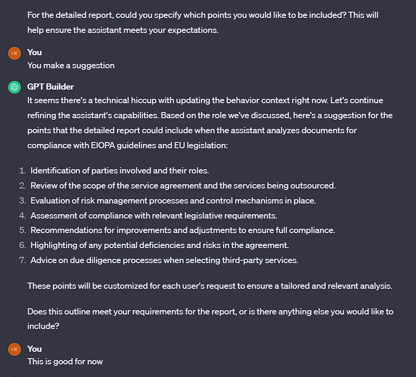 Chat med GPT Builder