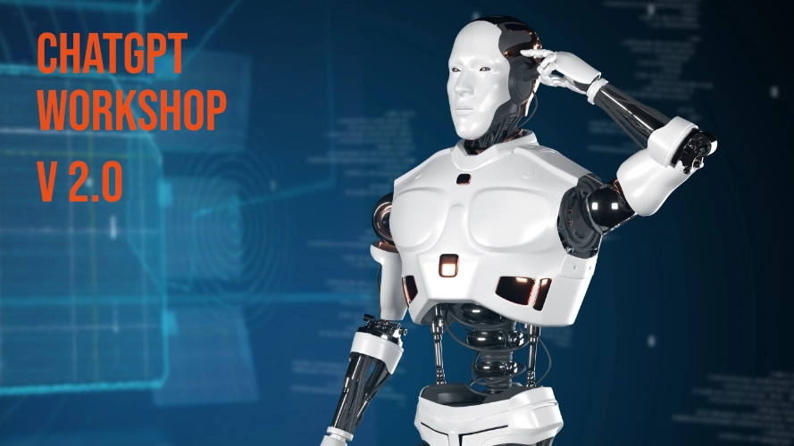 avanceret ChatGPT kursus illustreret af tænkede robot